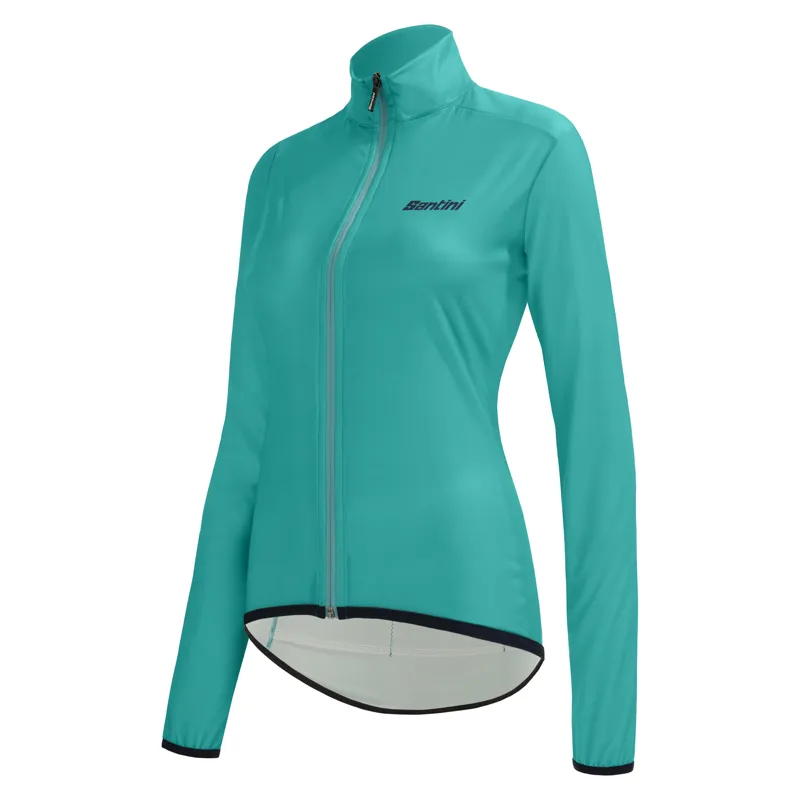 Santini Aw Nebula Puro Women's Pocketable Wind Jacket in Aqua