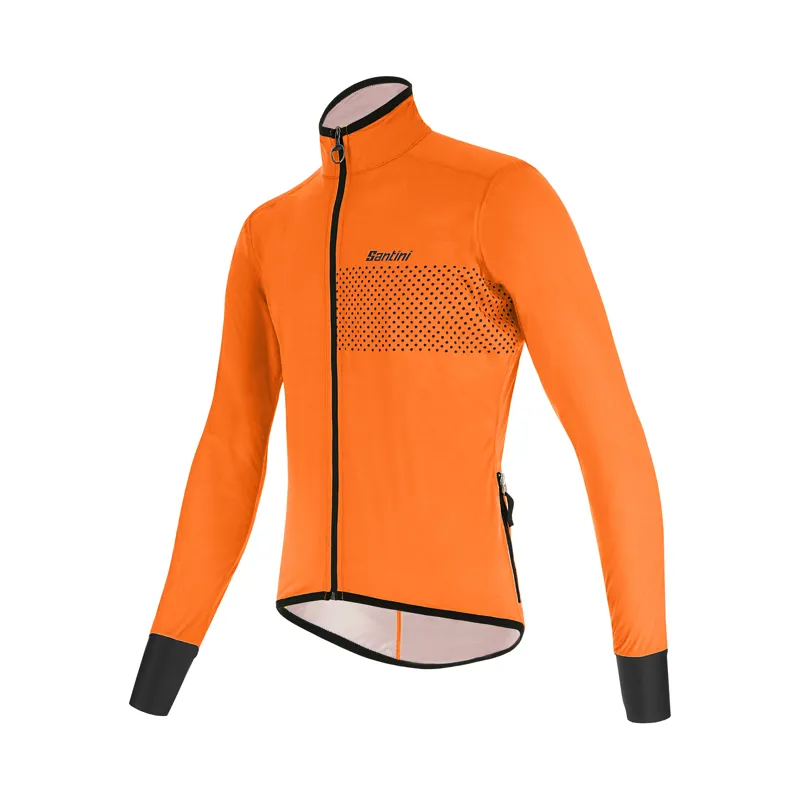 Santini Aw Guard Nimbus Pocketable Rain Shell in Flashy Orange