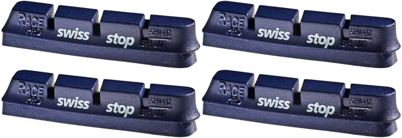 SwissStop RacePro Campagnolo Rim Brake Inserts BXP Cmpd. 4-set in Blue-1