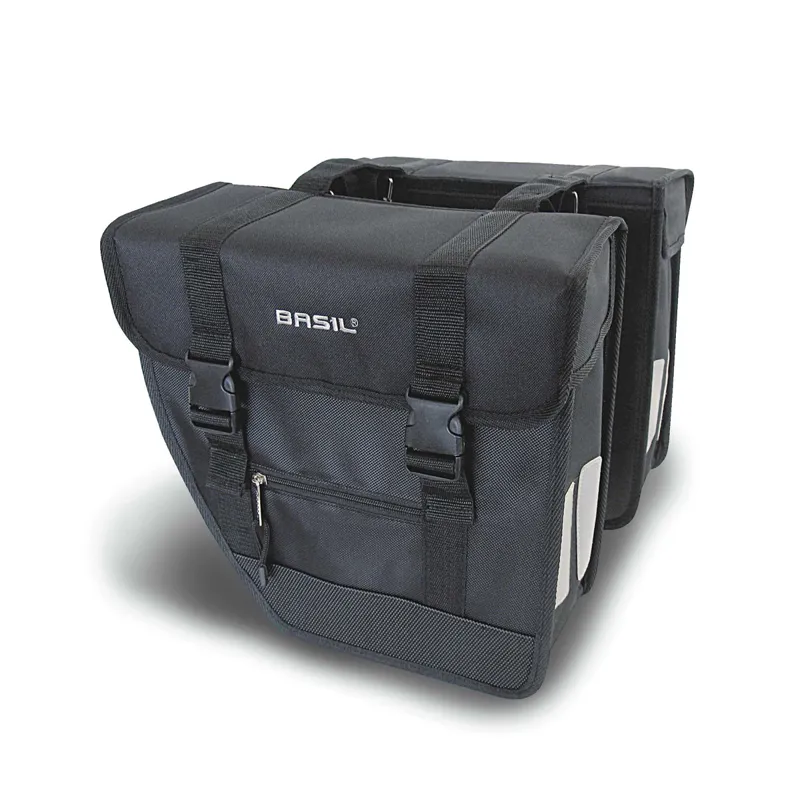 Basil Tour Double Rear Bicycle Bag in Black