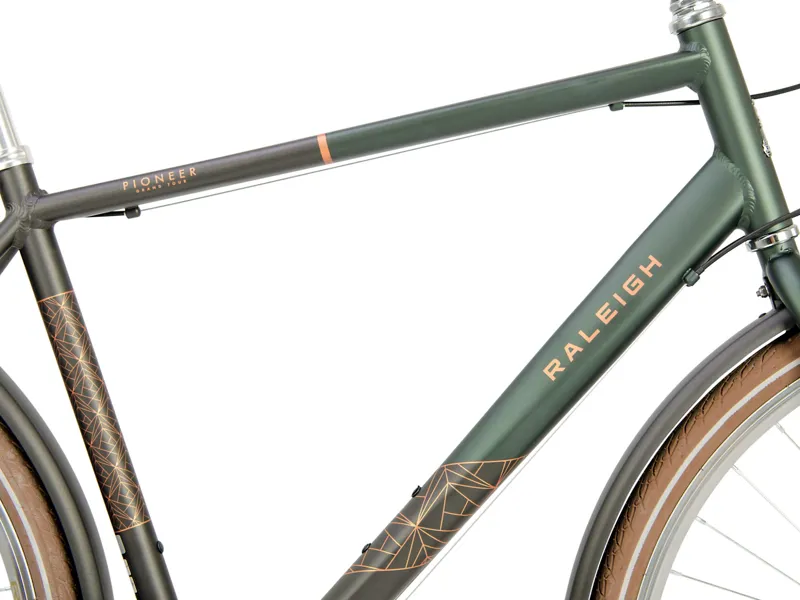 Raleigh Pioneer Grand Tour Hybrid Bike in Green-1