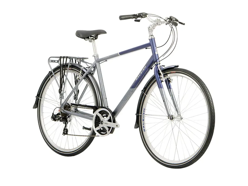 Raleigh Pioneer Tour Crossbar Hybrid Bike in Silver