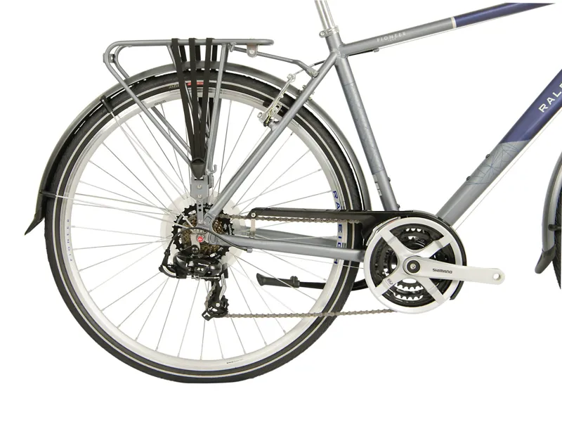  Raleigh Pioneer Tour Crossbar Hybrid Bike in Silver-4
