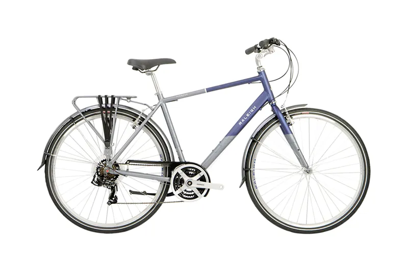  Raleigh Pioneer Tour Crossbar Hybrid Bike in Silver-8
