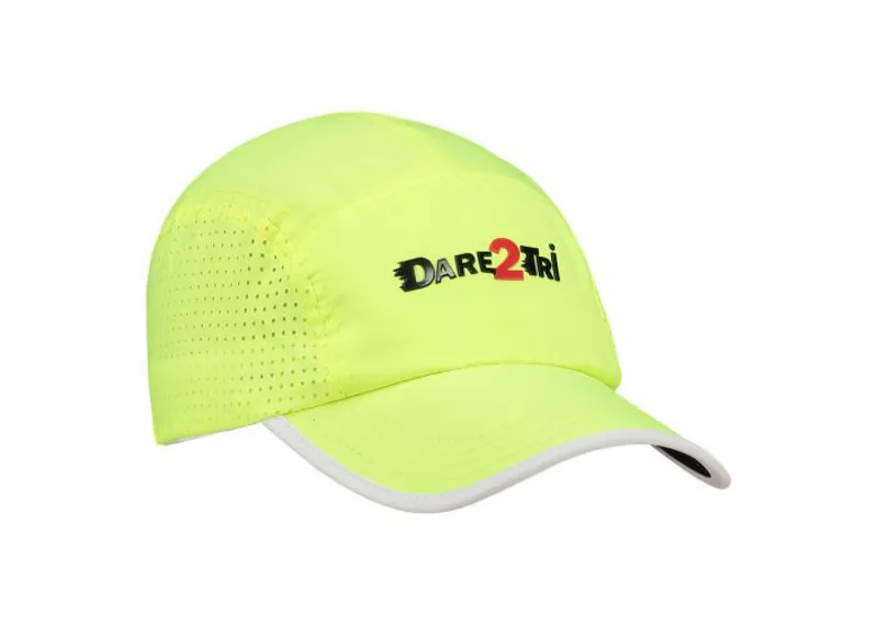 Dare2Tri Functional venti running cap Fluo Yellow/White