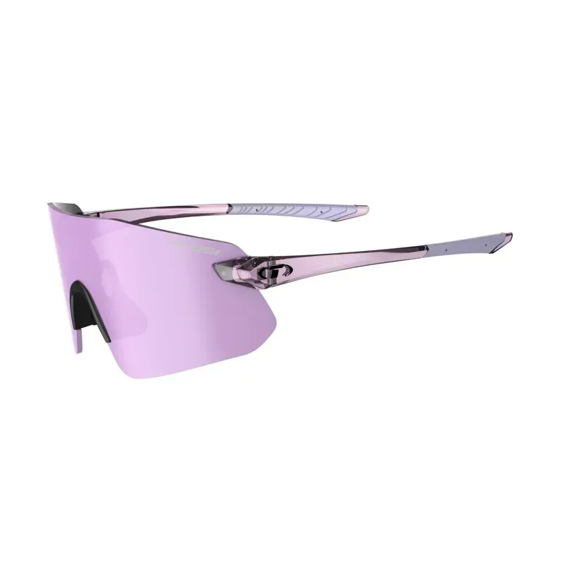 Tifosi Vogel SL Single Lens Sunglasses in Crystal Purple/Violet Mirror